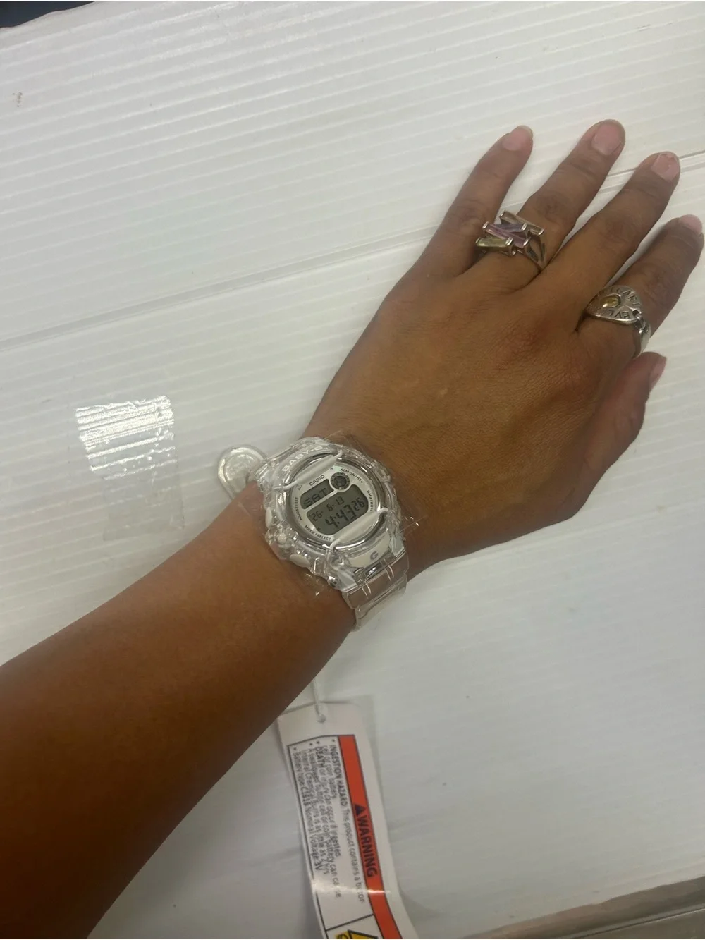 Casio Baby-G Clear Translucent Digital Watch - Clear